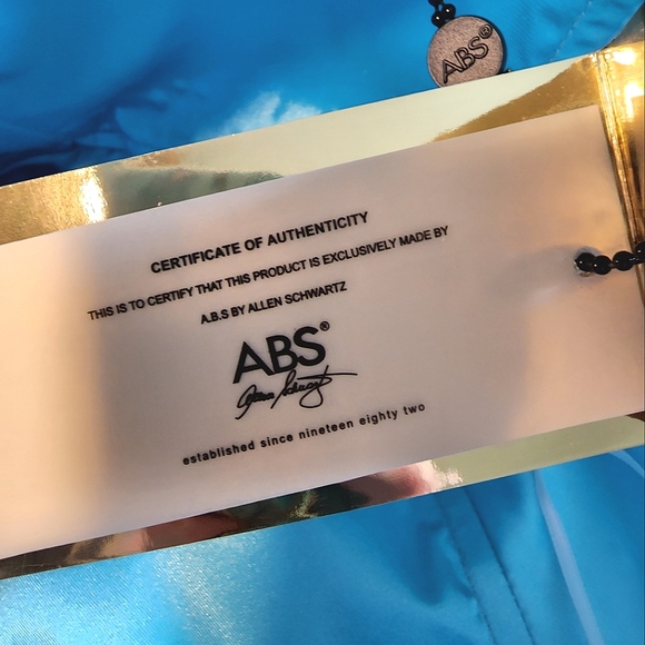 Gorgeous ABS Allen Schwartz Strapless Watercolor Dress - Picture 12 of 12